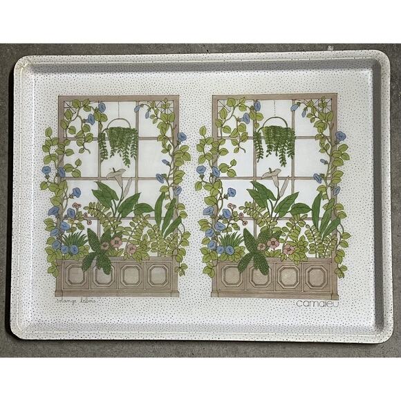 Vintage Alpac Tray Garden Trellis-Camaieu by Solange Lebois Fiberglass France‎ - Picture 1 of 9